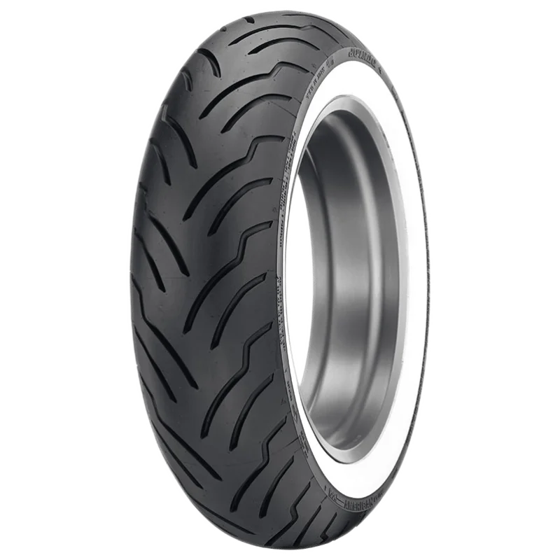 Dunlop American Elite Bias Rear Tire - MU85B16 M/C 77H TL  - Wide Whitewall