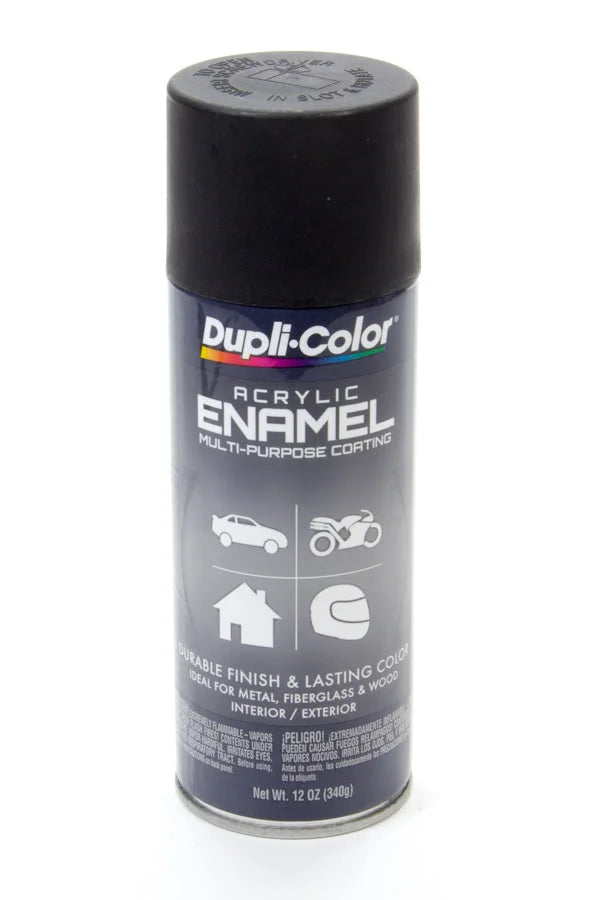 Dupli-Color Flat Black Enamel Paint 12oz DA1605