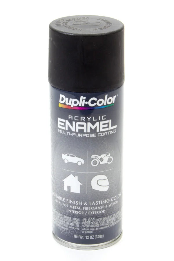 Dupli-Color Semi Gloss Black Enamel Paint 12oz DA1603