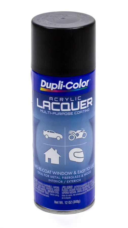 Dupli-Color Semi Gloss Black Lacquer Paint 12oz DAL1608