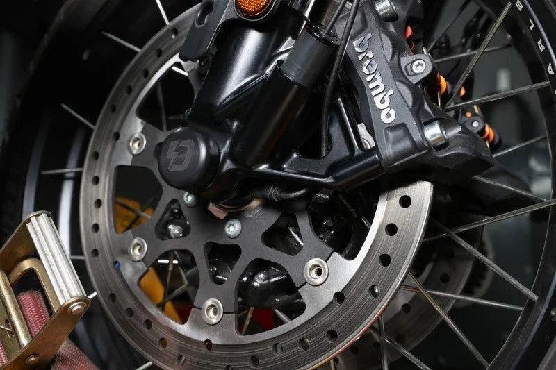 Dynojet Pan America Front Axle Sliders - Back View