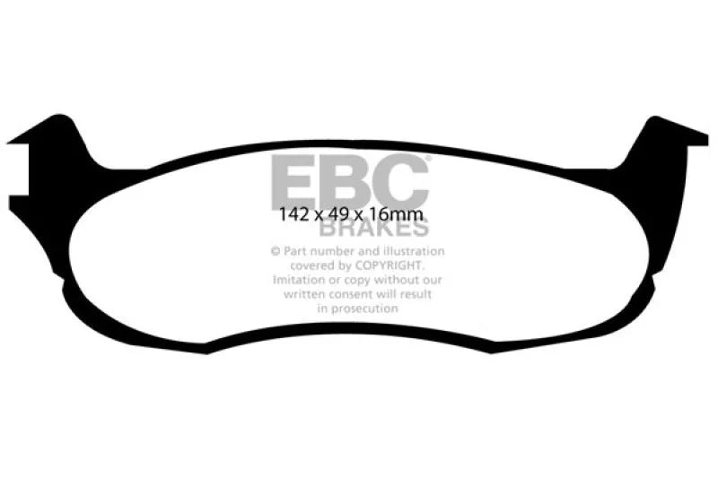 EBC 00-01 Ford Expedition 4.6 2WD Ultimax2 Rear Brake Pads - Main Product View