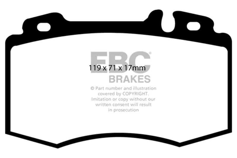 EBC 00-01 Mercedes-Benz M-Class (ML) ML430 4.3 Greenstuff Front Brake Pads - Main Product View