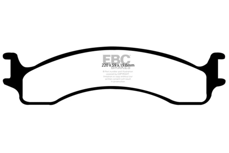 EBC 00-02 Dodge Ram 2500 Pick-up 5.2 2WD Yellowstuff Front Brake Pads - Main Product View