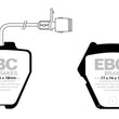 Load image into Gallery viewer, EBC 00-03 Audi A8 Quattro 4.2 (8 Pad Set) Ultimax2 Front Brake Pads - Side View