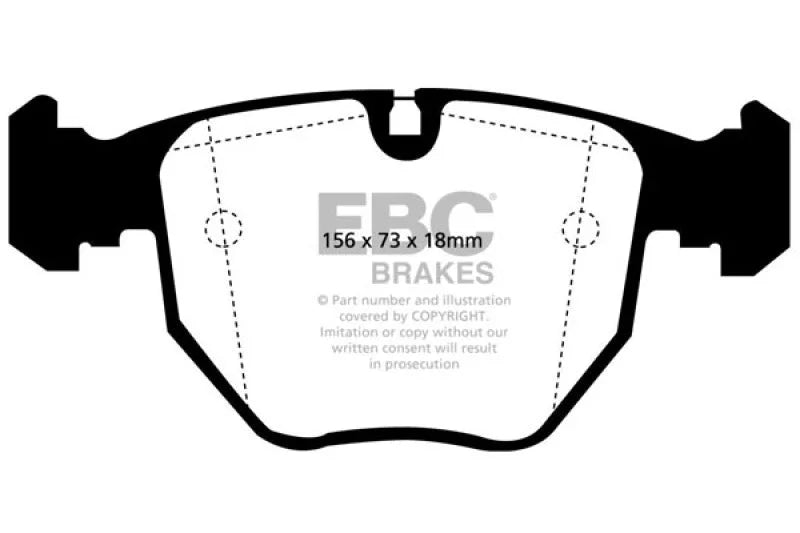 EBC 00-04 BMW M5 5.0 (E39) Ultimax2 Front Brake Pads - Main Product View