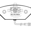 Load image into Gallery viewer, EBC 00-05 Volkswagen Beetle 2.0 Yellowstuff Front Brake Pads - Main Product View