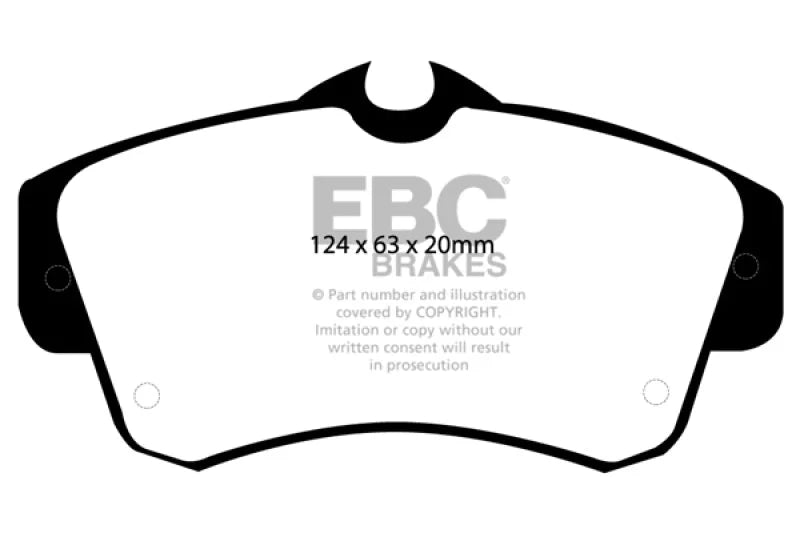 EBC 00-11 Chrysler PT Cruiser 2.4 Ultimax2 Front Brake Pads - Main Product View