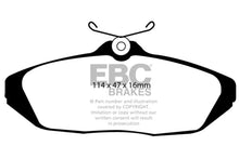 Load image into Gallery viewer, EBC 01-02 Dodge Viper 8.0 Redstuff Rear Brake Pads - Main Product View