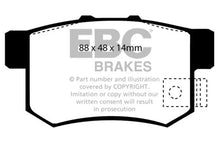 Load image into Gallery viewer, EBC 01-03 Acura CL 3.2 Yellowstuff Rear Brake Pads - Side View