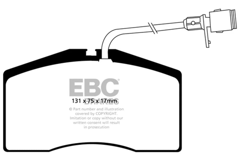 EBC 01-03 Audi S8 4.2 Yellowstuff Front Brake Pads - Main Product View