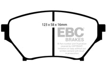 Load image into Gallery viewer, EBC 01-03 Mazda Miata MX5 1.8 (Sports Suspension) Greenstuff Front Brake Pads - Side View