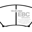 Load image into Gallery viewer, EBC 01-03 Mazda Miata MX5 1.8 (Sports Suspension) Yellowstuff Front Brake Pads - Side View