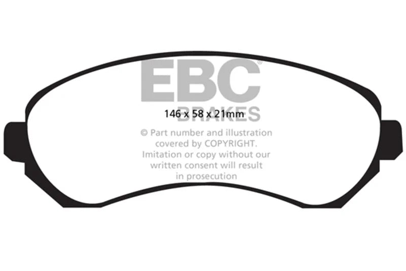 EBC 01-05 Buick Rendezvous 3.4 2WD Greenstuff Front Brake Pads - Main Product View
