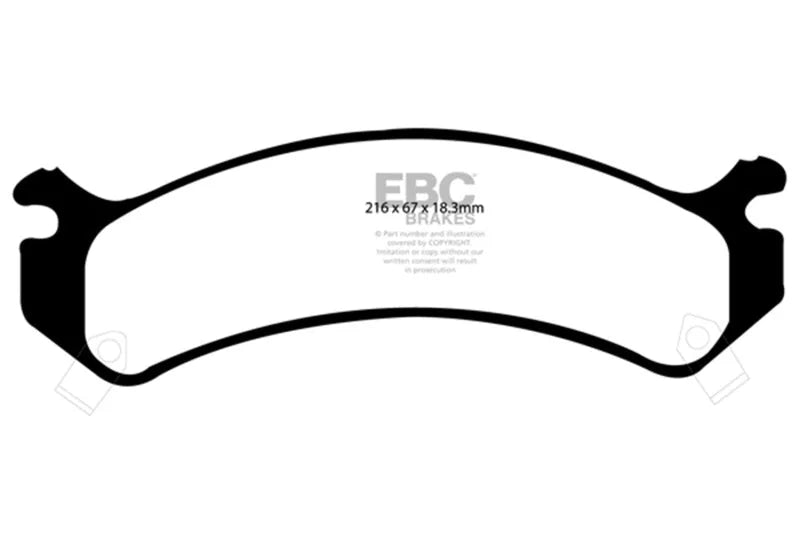 EBC 01-05 Cadillac Deville 4.6 HD Greenstuff Front Brake Pads - Main Product View