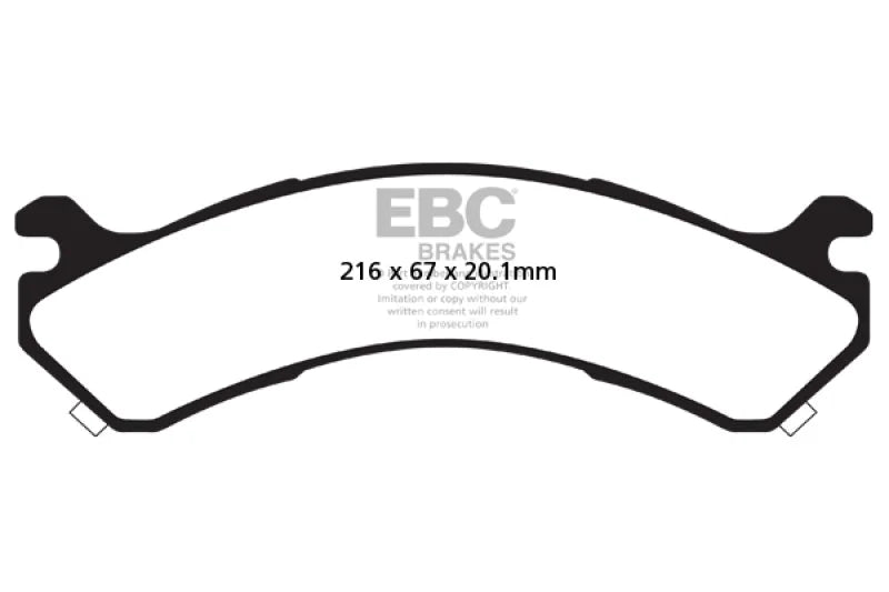 EBC 01-05 Chevrolet Silverado 3500 (2WD) Greenstuff Rear Brake Pads - Main Product View