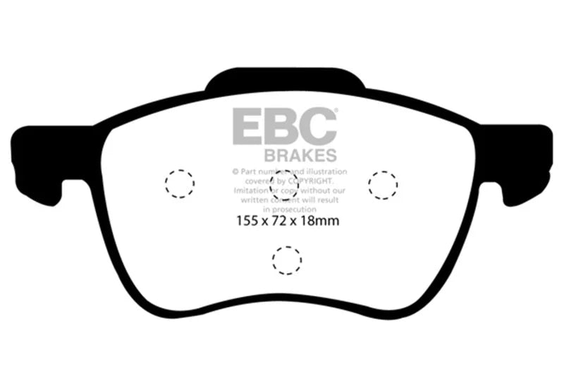 EBC 01-05 Volvo S60 2.3 Turbo T5 Greenstuff Front Brake Pads - Main Product View
