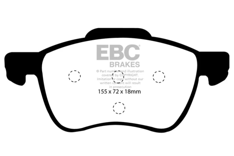 EBC 01-05 Volvo S60 2.3 Turbo T5 Redstuff Front Brake Pads - Main Product View