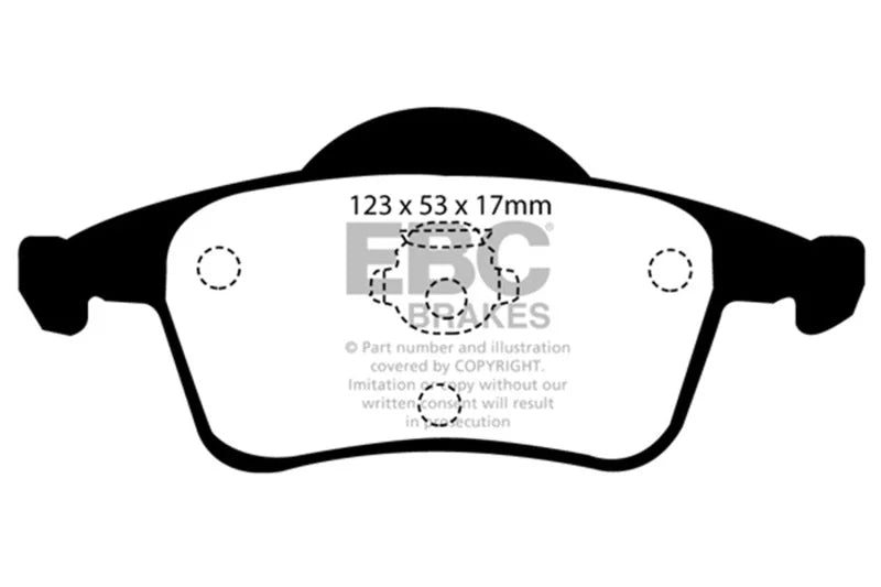 EBC 01-05 Volvo S60 2.3 Turbo T5 Redstuff Rear Brake Pads - Main Product View