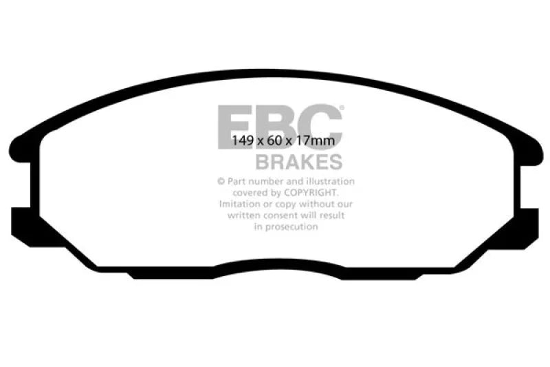 EBC 01-06 Hyundai Santa Fe 2.4 Greenstuff Front Brake Pads - Main Product View