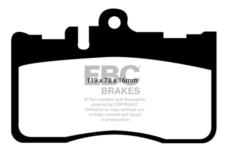 EBC 01-06 Lexus LS430 4.3 Redstuff Front Brake Pads - Main Product View