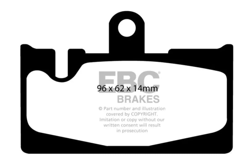 EBC 01-06 Lexus LS430 4.3 Yellowstuff Rear Brake Pads - Main Product View