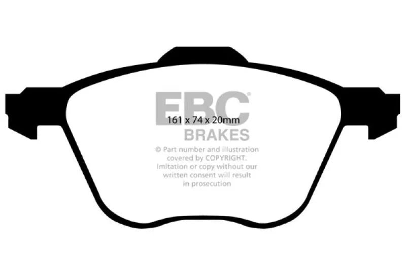 EBC 01 Volkswagen Eurovan 2.8 (313mm) Ultimax2 Front Brake Pads - Main Product View