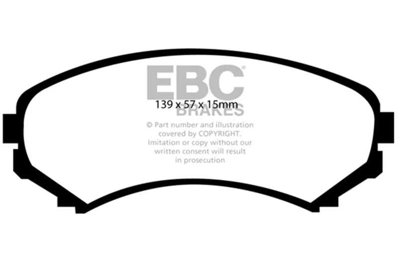 EBC 02-03 Honda Passport 3.2 Ultimax2 Front Brake Pads - Main Product View