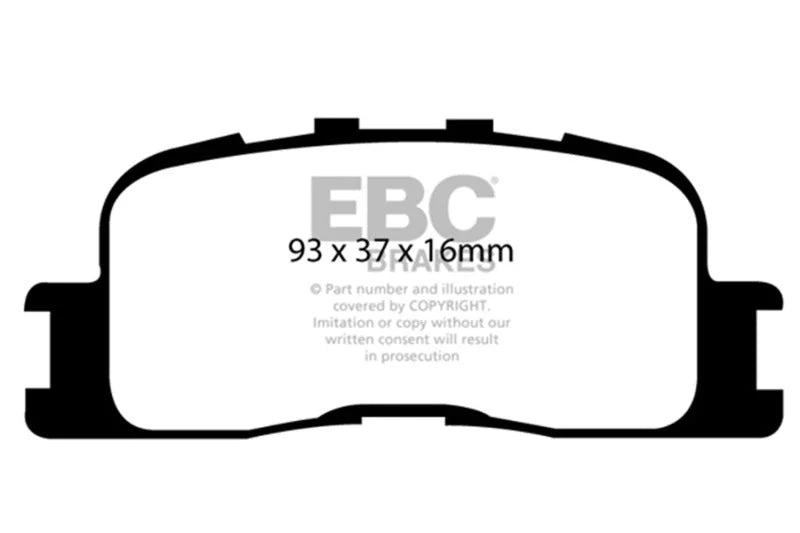 EBC 02-03 Lexus ES300 3.0 Redstuff Rear Brake Pads - Main Product View