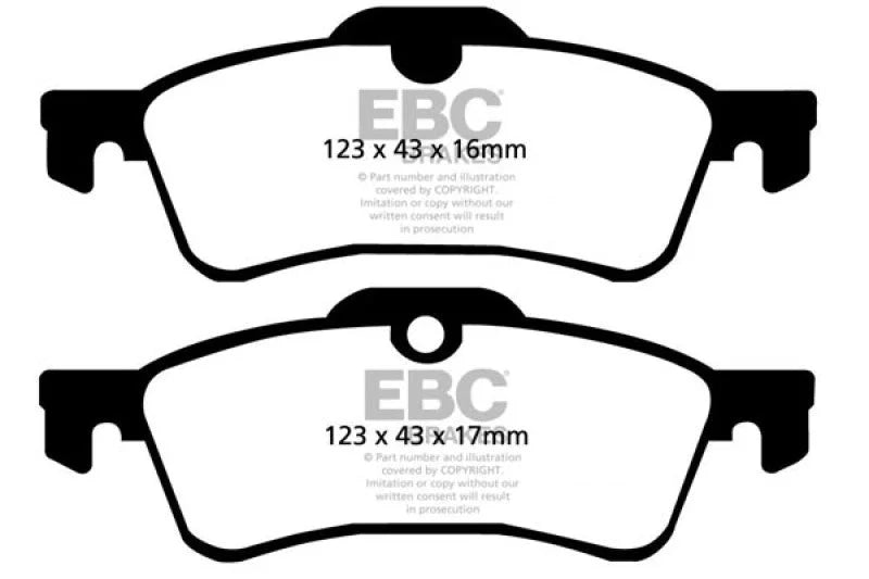 EBC 02-03 Mini Hardtop 1.6 Greenstuff Rear Brake Pads - Main Product View