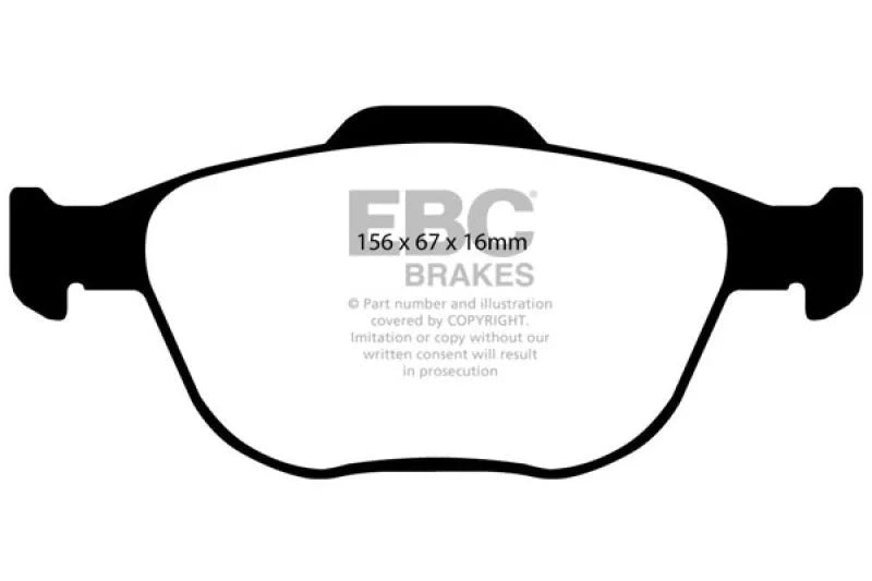 EBC 02-04 Ford Focus 2.0 SVT Greenstuff Front Brake Pads - Main Product View