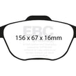 Load image into Gallery viewer, EBC 02-04 Ford Focus 2.0 SVT Greenstuff Front Brake Pads - Side View