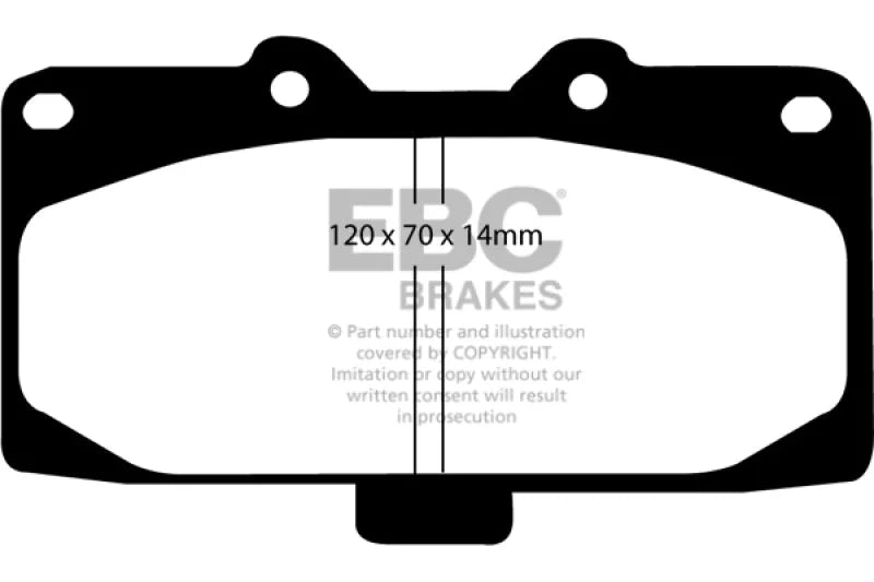 EBC 02-04 Mercedes-Benz C32 AMG (W203) 3.2 Supercharged Ultimax2 Front Brake Pads - Main Product View