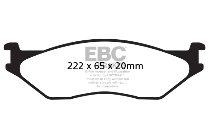 EBC 02-05 Ford Econoline E550 Yellowstuff Front Brake Pads - Main Product View