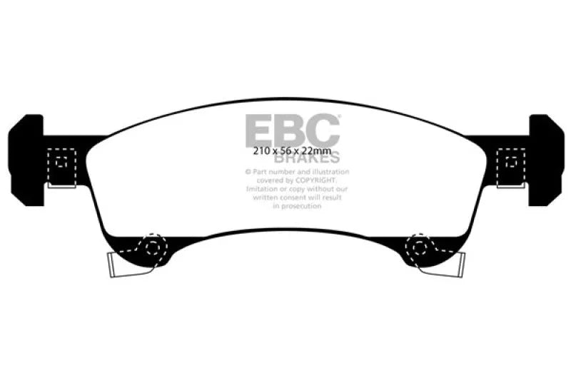 EBC 02-06 Ford Expedition 4.6 2WD Greenstuff Front Brake Pads - Main Product View