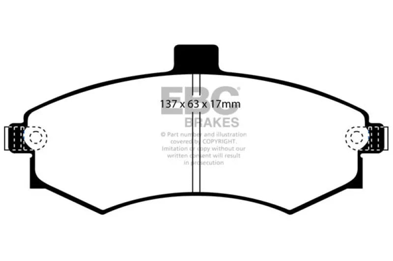 EBC 02-06 Hyundai Elantra 2.0 Ultimax2 Front Brake Pads - Main Product View
