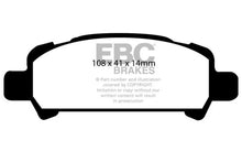 Load image into Gallery viewer, EBC 02-06 Subaru Baja 2.5 Ultimax2 Rear Brake Pads - Side View
