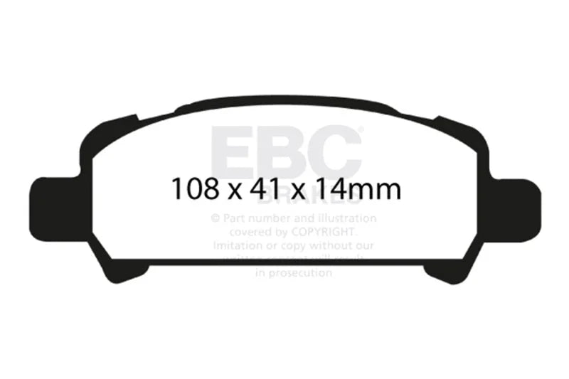 EBC 02-06 Subaru Baja 2.5 Yellowstuff Rear Brake Pads - Main Product View