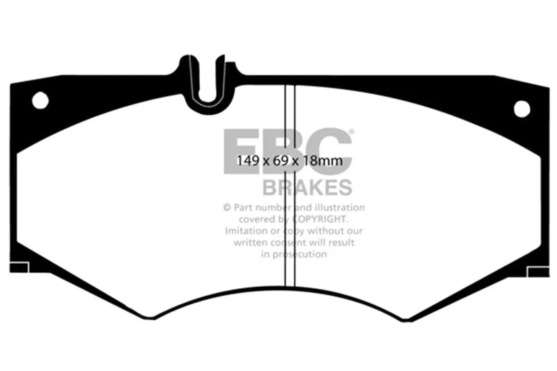 EBC 02-08 Mercedes-Benz G500 5.0 Yellowstuff Front Brake Pads - Main Product View