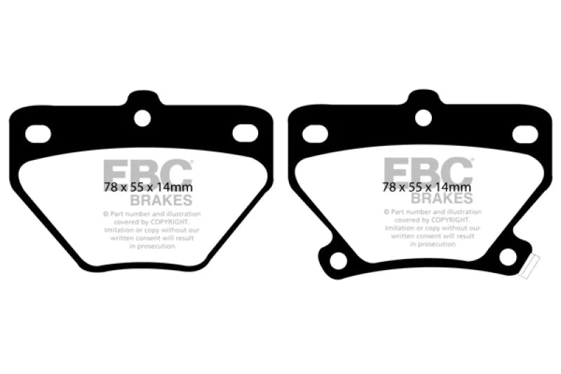 EBC 02-08 Pontiac Vibe 1.8 GT Redstuff Rear Brake Pads - Main Product View