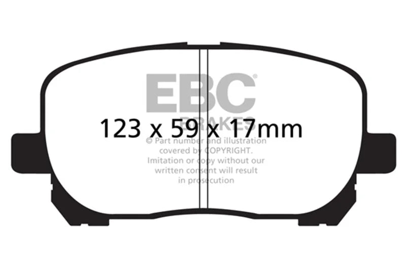 EBC 02-08 Pontiac Vibe 1.8 Greenstuff Front Brake Pads - Main Product View