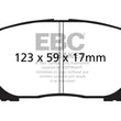 Load image into Gallery viewer, EBC 02-08 Pontiac Vibe 1.8 Ultimax2 Front Brake Pads - Side View