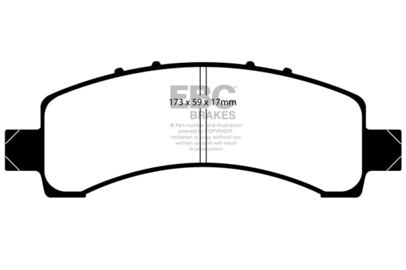 EBC 02 Cadillac Escalade 5.3 (Akebono rear caliper) Extra Duty Rear Brake Pads - Main Product View