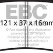Load image into Gallery viewer, EBC 03-04 Cadillac XLR 4.6 Bluestuff Rear Brake Pads - Side View