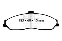 Load image into Gallery viewer, EBC 03-04 Cadillac XLR 4.6 Redstuff Front Brake Pads - Side View
