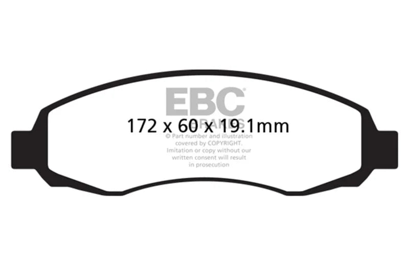 EBC 03-04 Dodge Dakota 2WD 3.7 Ultimax2 Front Brake Pads - Main Product View