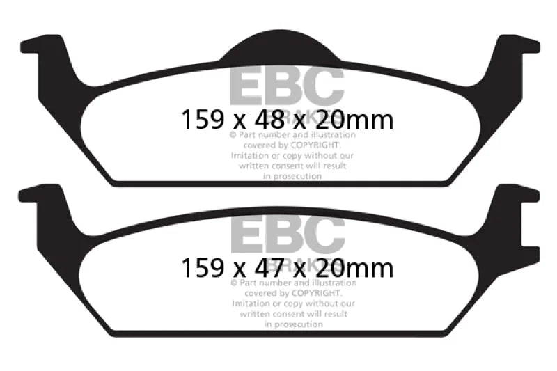 EBC 03-04 Dodge Dakota 2WD 3.9 Greenstuff Rear Brake Pads - Main Product View