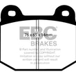 Load image into Gallery viewer, EBC 03-04 Infiniti G35 3.5 (Manual) (Brembo) Ultimax2 Rear Brake Pads - Side View