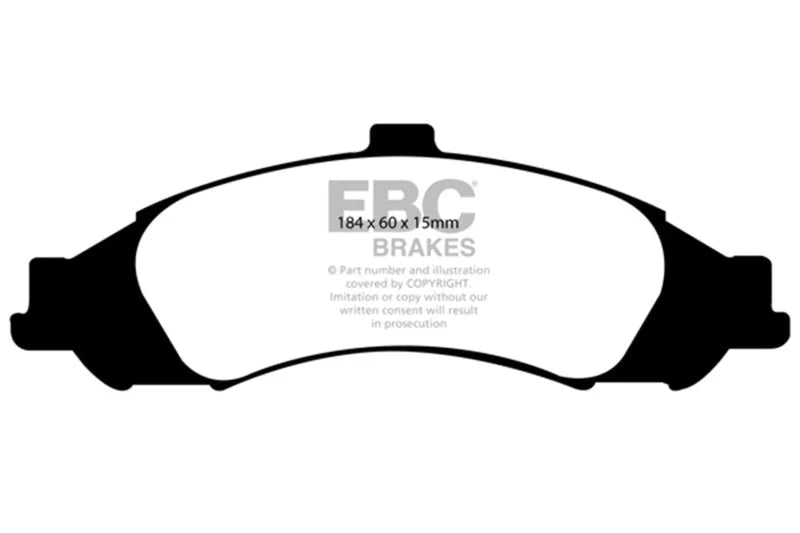EBC 03-04 Pontiac GTO 5.7 (Solid Rear Rotors) Bluestuff Front Brake Pads - Main Product View