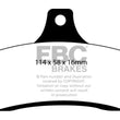 Load image into Gallery viewer, EBC 03-04 Pontiac GTO 5.7 (Solid Rear Rotors) Yellowstuff Rear Brake Pads - Main Product View